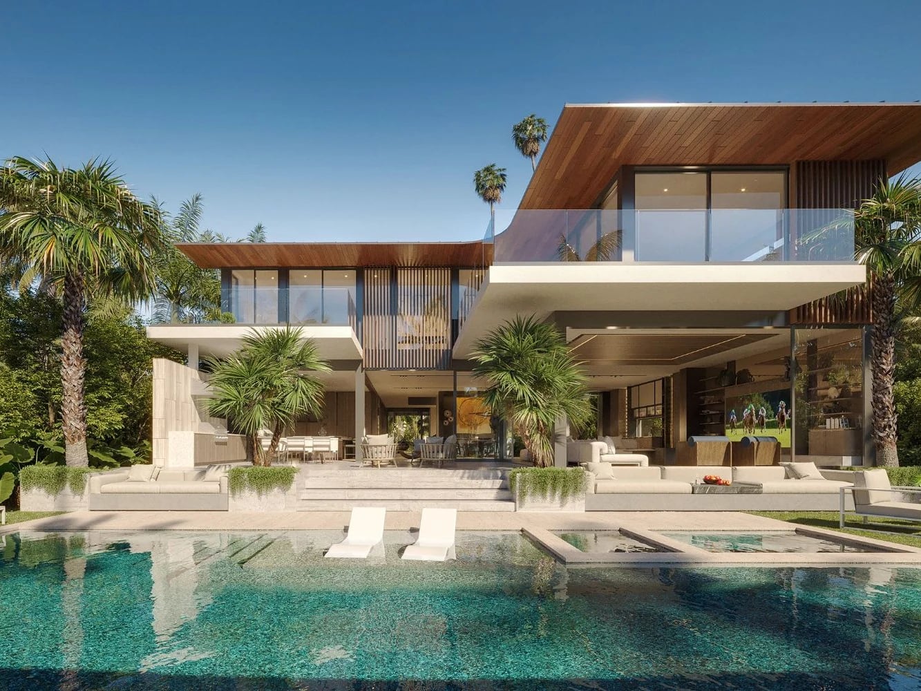 Terrace lounge of a modern Dubai home